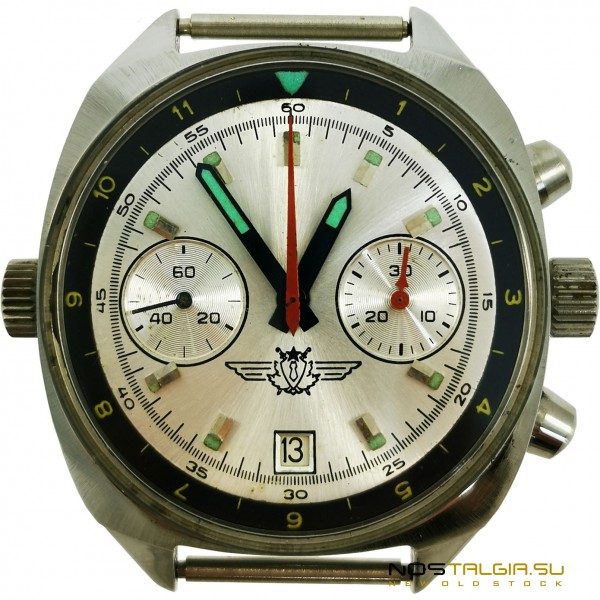 Exclusive Flight Chronograph 3133 Navigator's watch, new from storage 