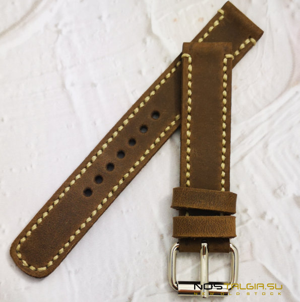 Handmade watch strap, genuine leather