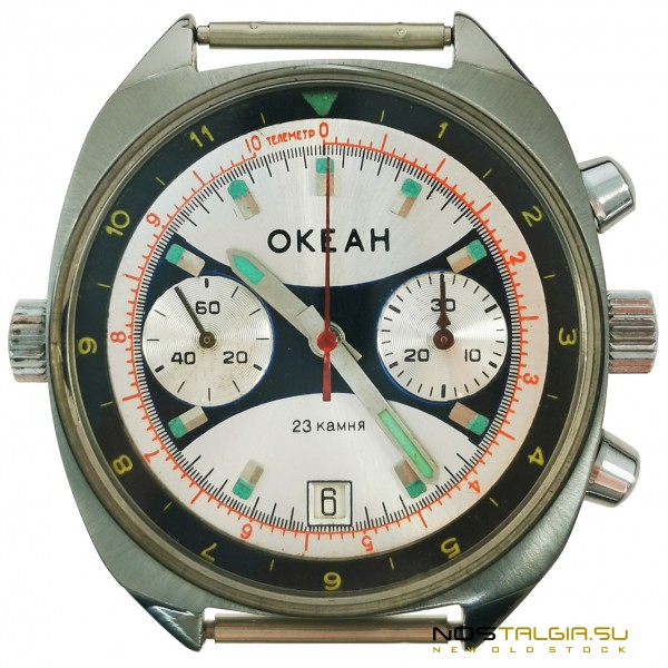 Редкий хронограф Полёт «Океан» 3133 для ВМФ СССР, идеальная сохранность Редкий хронограф Полёт «Океан» 3133 для ВМФ СССР, идеальная сохранность