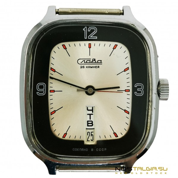Очень интересные / редкие часы "Слава" СССР "Холодильник" с нестандартным календарем, хорошее состояние Очень интересные / редкие часы "Слава" СССР "Холодильник" с нестандартным календарем, хорошее состояние